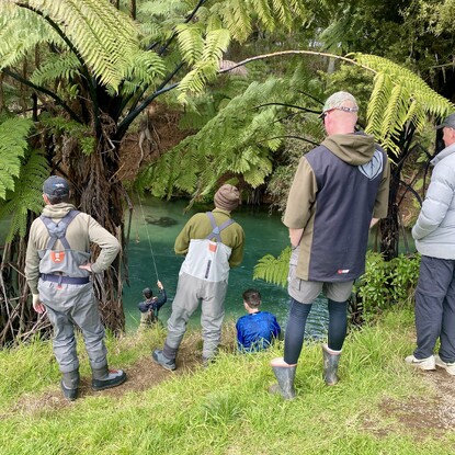 Ollie Bassett Fly Fishing teaching Euro Nymphing casting and drift