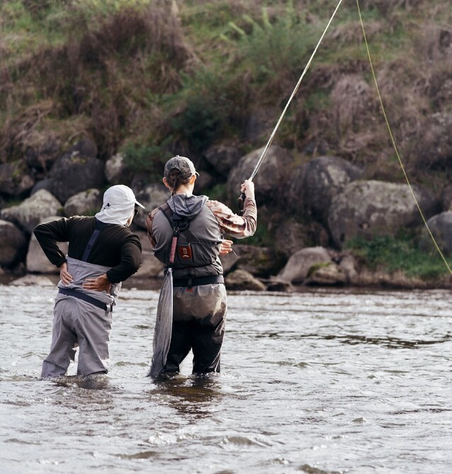 Ollie Bassett Fly Fishing Euro nymphing tuition on the Whanganui river