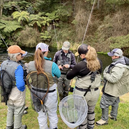 Ollie Bassett fly fishing womens fishing class