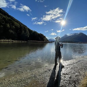 Irish out at the river with his Hydrohuk in hand.