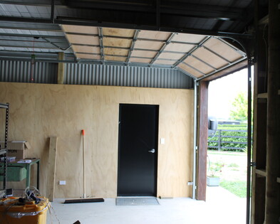 Sectional door open