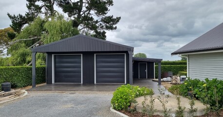 Garage with lean-to