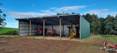 Canopy pole shed