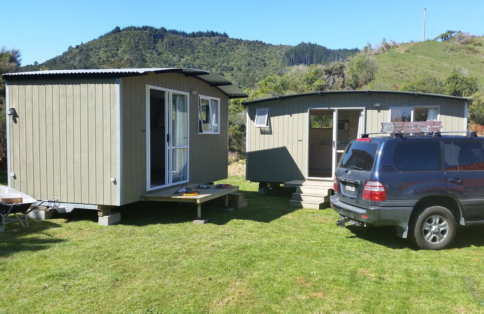 Cosy Cabin Rentals Wade Cabin and Kestrel Set Up on Site