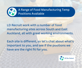 Food Manufacturing Temp positions