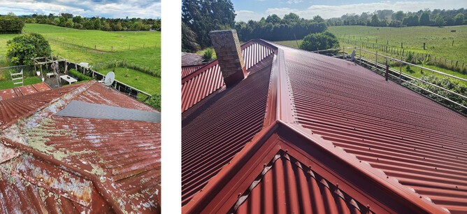 Re-roof to a home in rural Waikato - new long run roof