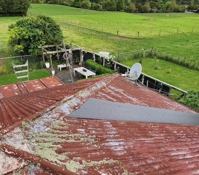 a section of long run roofing repaired that doesn't match - can affect the home's street appeal