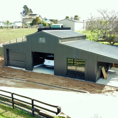 lifestyle shed, sheds nz, garage nz, sheds waikato, barns, pole sheds, 3 bay shed, kitsets, utility shed, livable shed, house shed