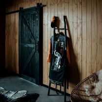 Stable Barn Door in the tack room