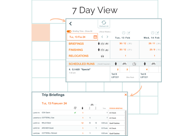 While many manage tours with spreadsheets, others use systems that coordinate briefings, relocations, and schedules in one clear view.