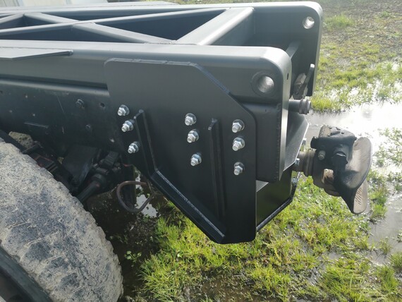 Photo of a truck trailer drawbeam created by Smythes Engineering