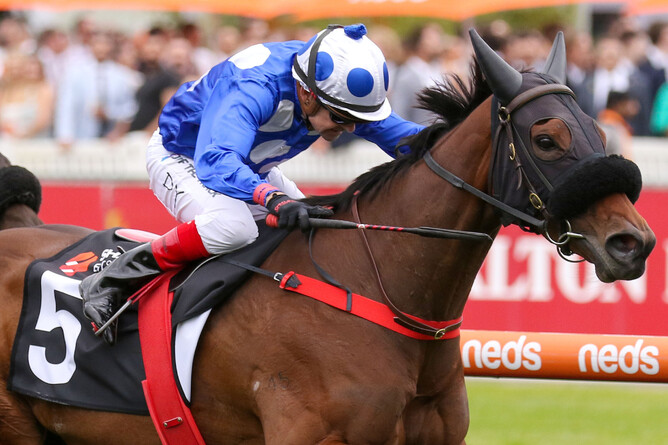 Comeback jockey Dean Yendall guides Wrote To Arataki to a deserved Group Two win - Photo: Bruno Cannatelli