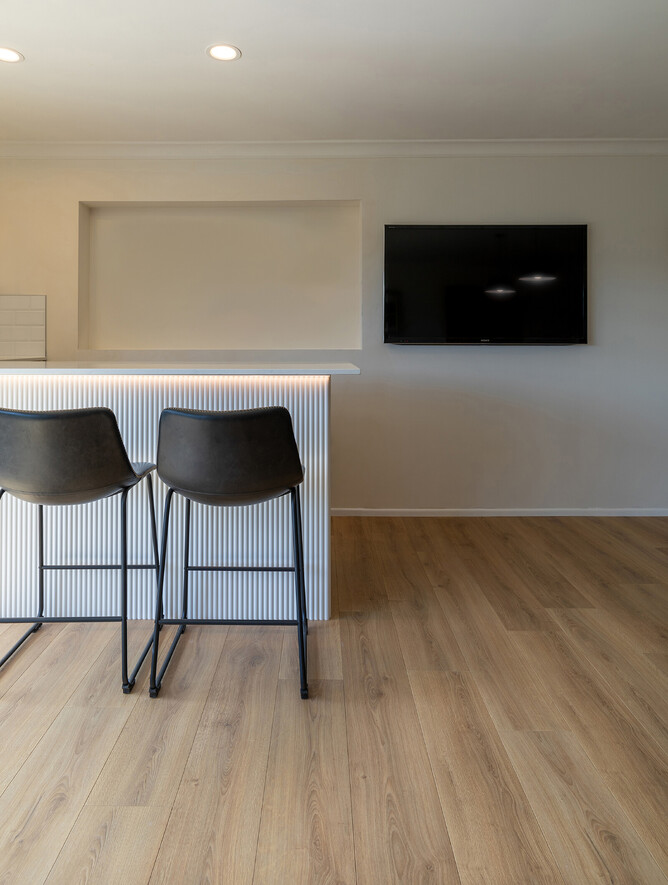 AFTER: The rumpus becomes a space to play while feeling clean and welcoming.