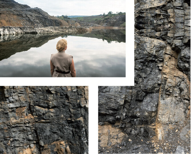 Image showing the inspiration of the muse collection. Belgian Bluestone quarry in Belgian Ardennes.