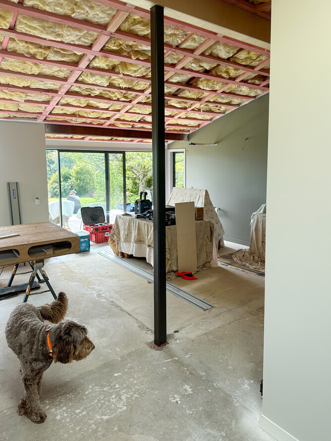 Before laminate floors and ply ceiling installation