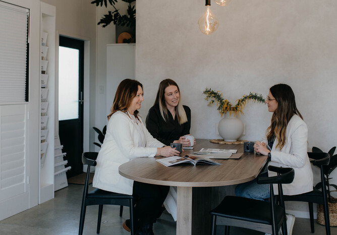 Paula Waterhouse and her design team Abbie and Lara