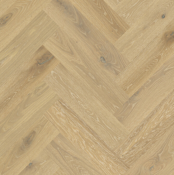 Wood Sample of a Herringbone Flooring Pattern