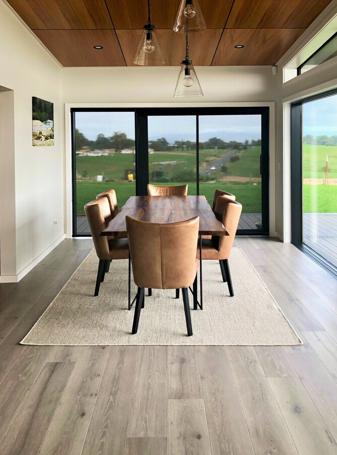 CorkWood Flooring in a dining room