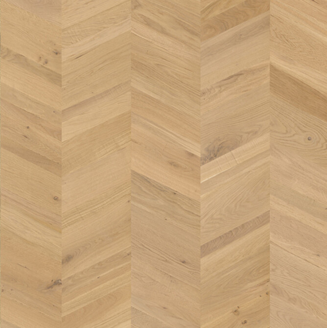 Wood Sample of a Chevron Flooring Pattern.
