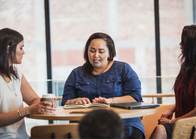 three ladies going through a structured onboarding plan
