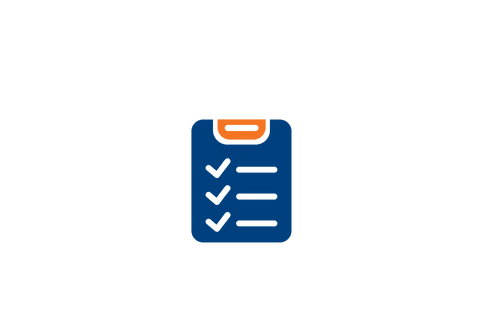 clipboard and document with tick symbolising One subscription. Many disciplines