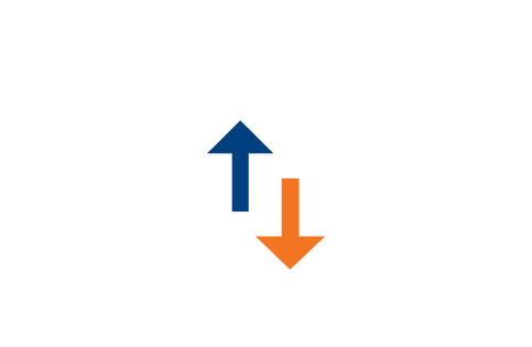up and down arrow symbolising Scale every 3 months