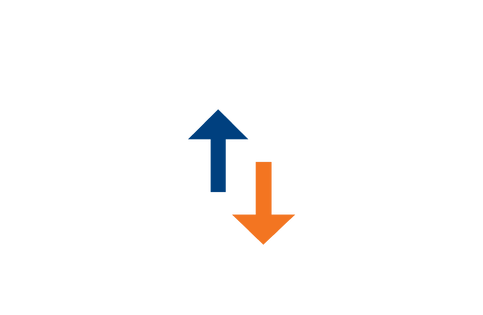 up and down arrow symbolising Scale every 3 months