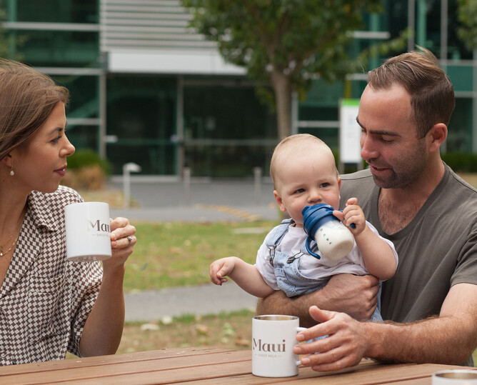 From left: Lauren, Leo and Brad White