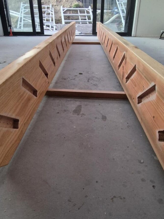 Open Riser Hand Carved Stairs by Camako Builders Queenstown, craftmanship