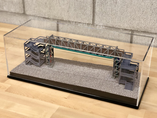 Scale Model Bridge - File Provided - Revit 3D ModelDesign Time - 20 HoursPrint Time - 100+ Hours
