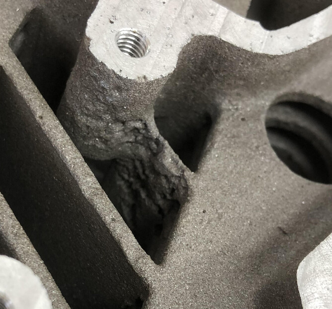 Resulting Casting - Unwanted ceramic inclusion