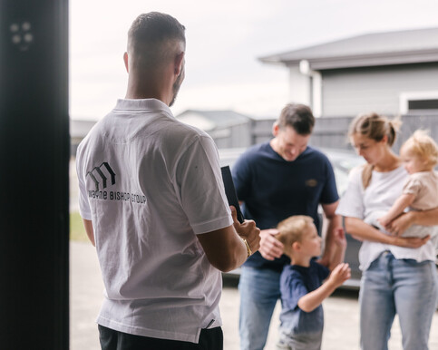 Welcoming a young family into their new home.