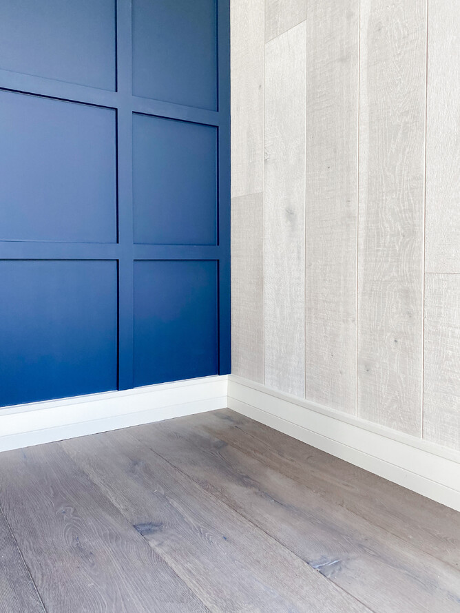 Wood panel features and custom Harrison Lane skirting