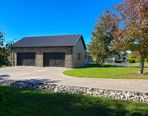 A barn built for more than one kind of horse power
