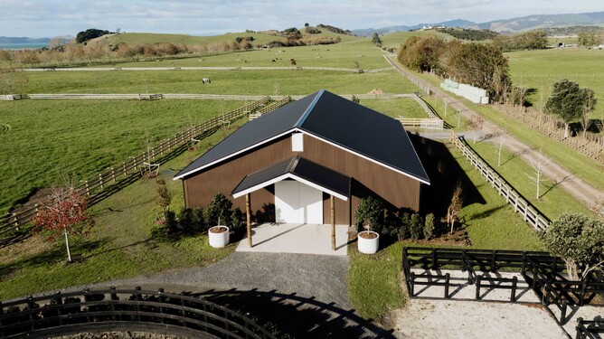 Stable complex aerial view