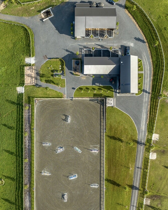 Lifestyle property with arena, stables, barns and home designed, developed and built by Harrison Lane