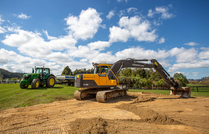 Harrison Lane have earth moving equipment and a team dedicated to arena construction