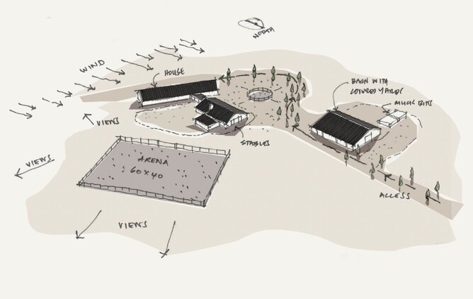 Lifestyle property design concept sketch