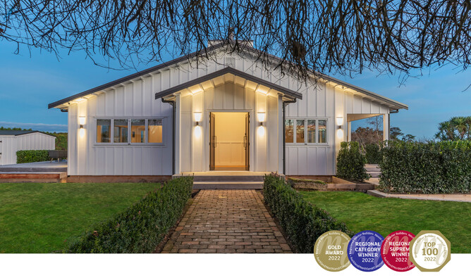 Karaka country home entrance