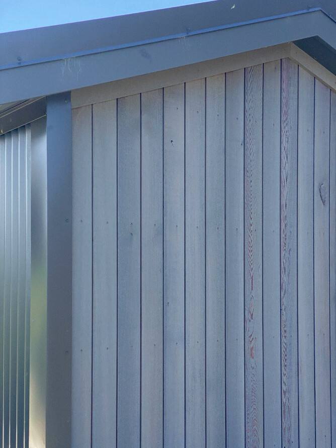 Cedar cladding close up