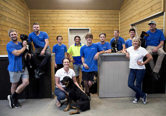 Raked ceiling over living area with decorative rafters