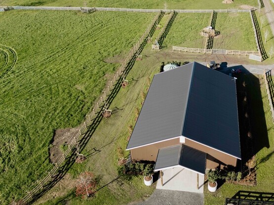 Stable complex aerial view