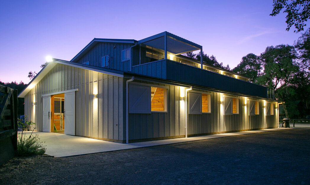 barn with stables and apartment