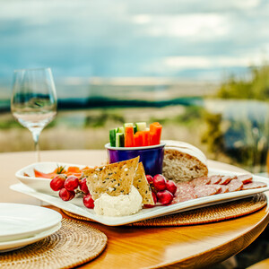 Local cheese platter served for dinner at SkyScape