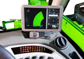 Merlo telehandler display and operating controls