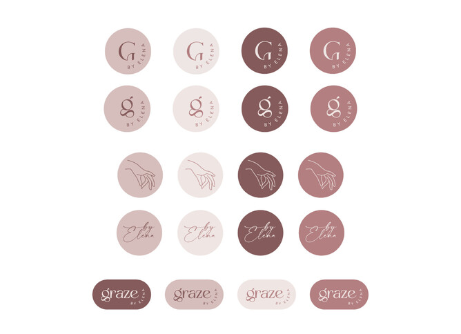 A collection of logo variations designed by Designerbloom