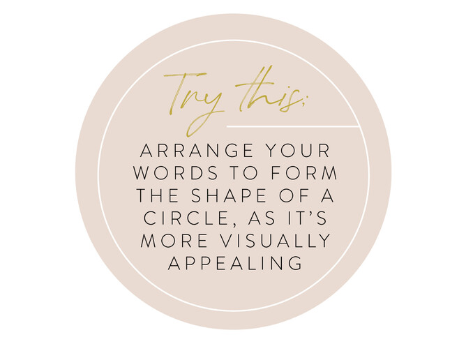 Use your words to form a circle