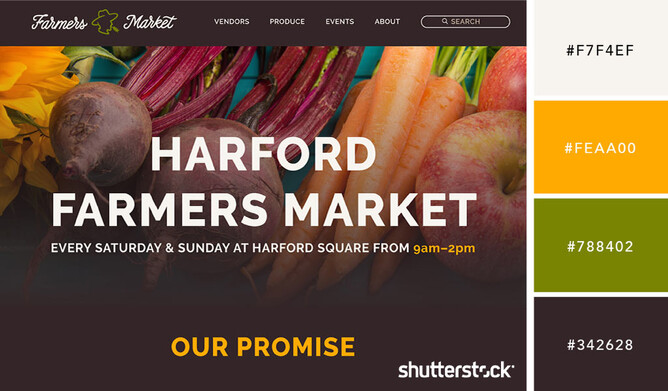 Color Palettes for Food & Beverage Sites