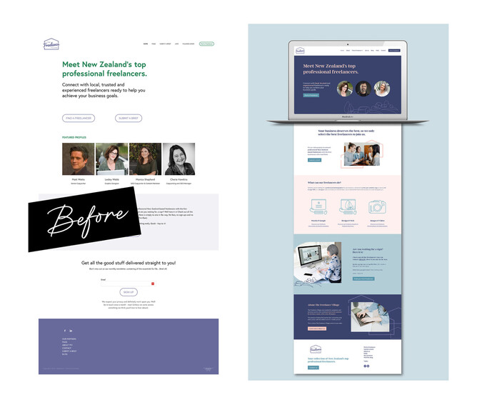 Freelance Community Website Design