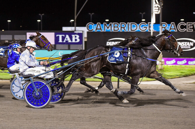 Merlin and driver Zac Butcher winning the 2024 edition of $1 million The Race. - Megan Liefting, Race Images.